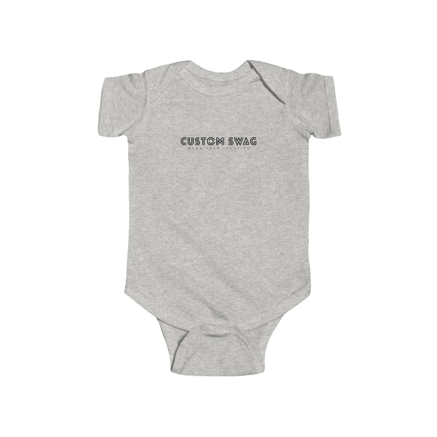 Infant Bodysuit — "Custom Swag" Minimal Gothic Baby Onesie