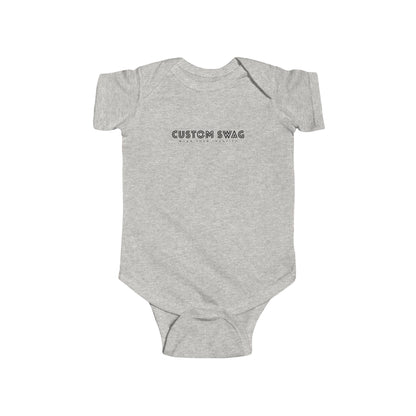 Infant Bodysuit — "Custom Swag" Minimal Gothic Baby Onesie