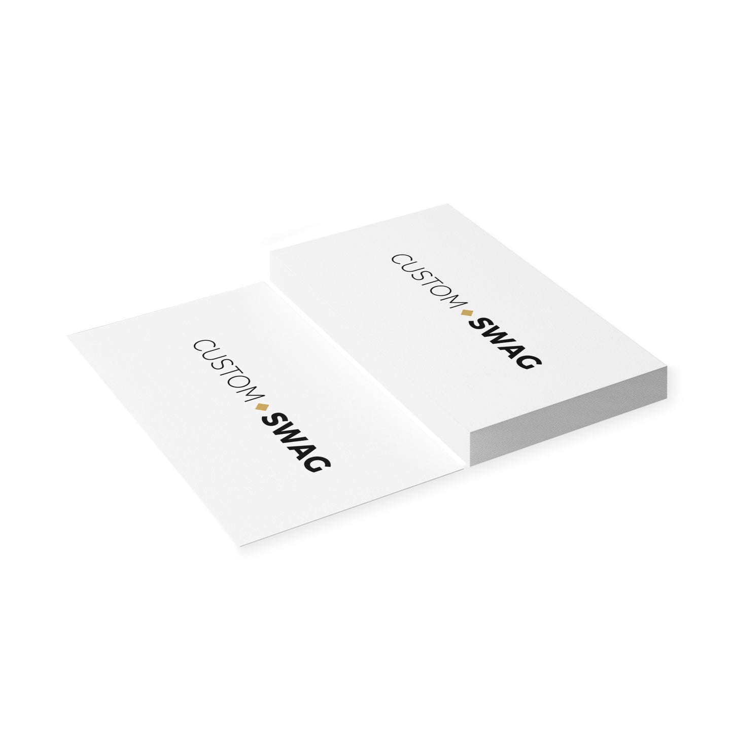 Business Cards — Minimal Black & White Vertical Custom Swag Cards