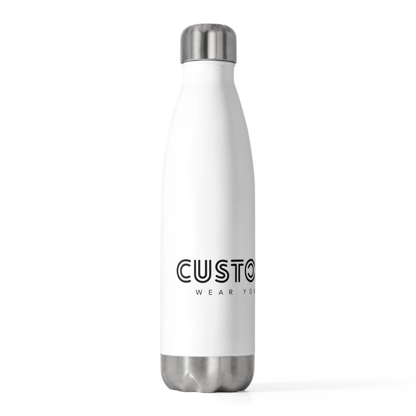Insulated Bottle — Minimal Custom Swag Logo 20oz Stainless Water Bottle
