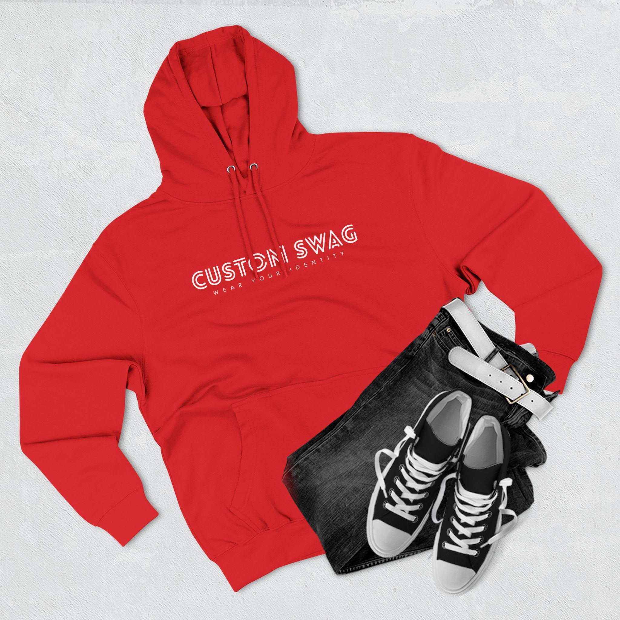 Three-Panel Fleece Hoodie — Cozy Layered Pullover