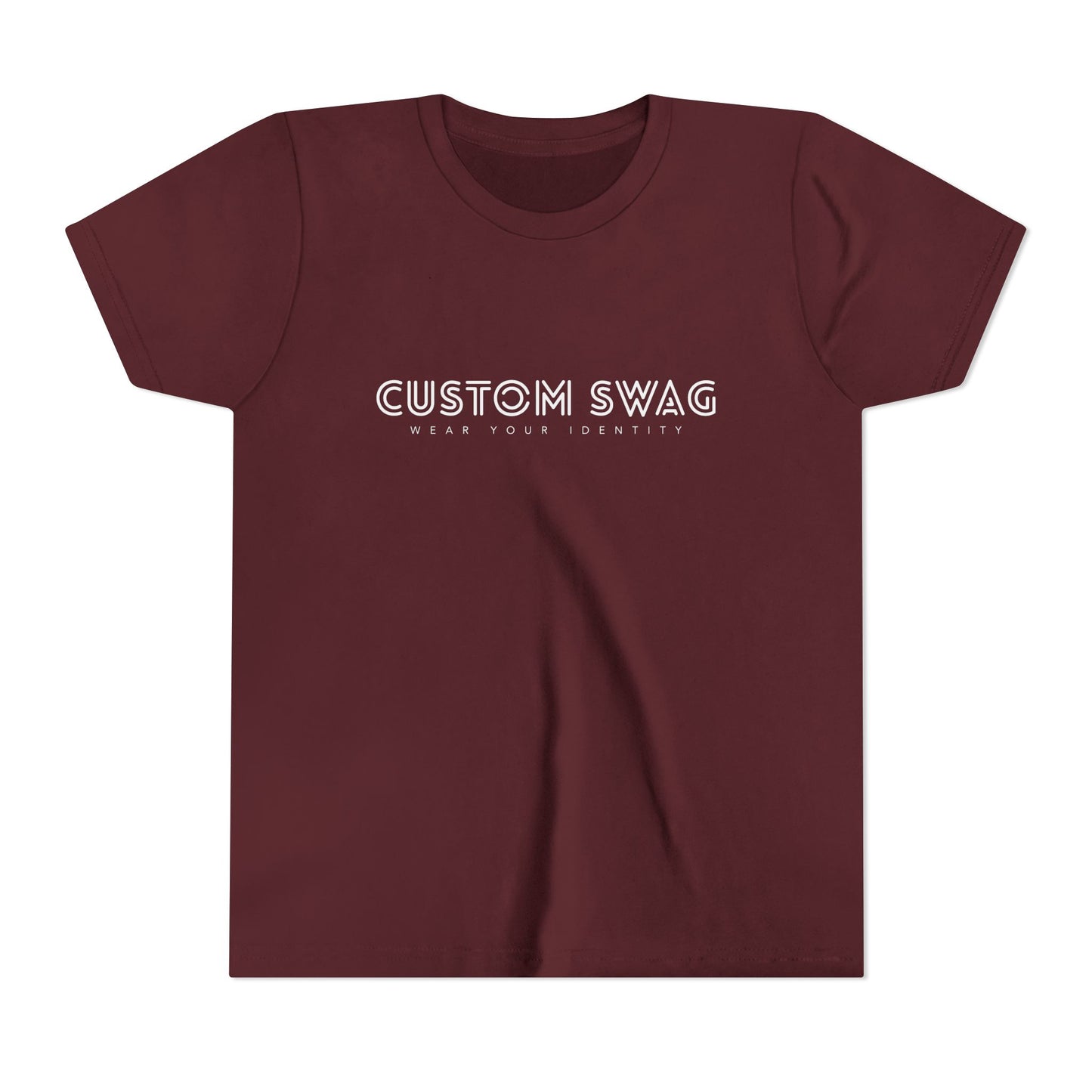 Youth Tee "Custom Swag" Minimalist Logo Kids T‑Shirt