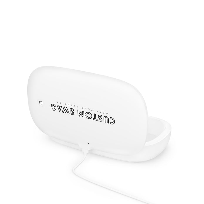 UV Phone Sanitizer & Wireless Charging Pad — Custom Swag UV-C Phone Sterilizer with Qi Wireless Charger