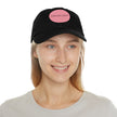 Leather Patch Dad Hat — Custom Swag Embroidered Round Patch