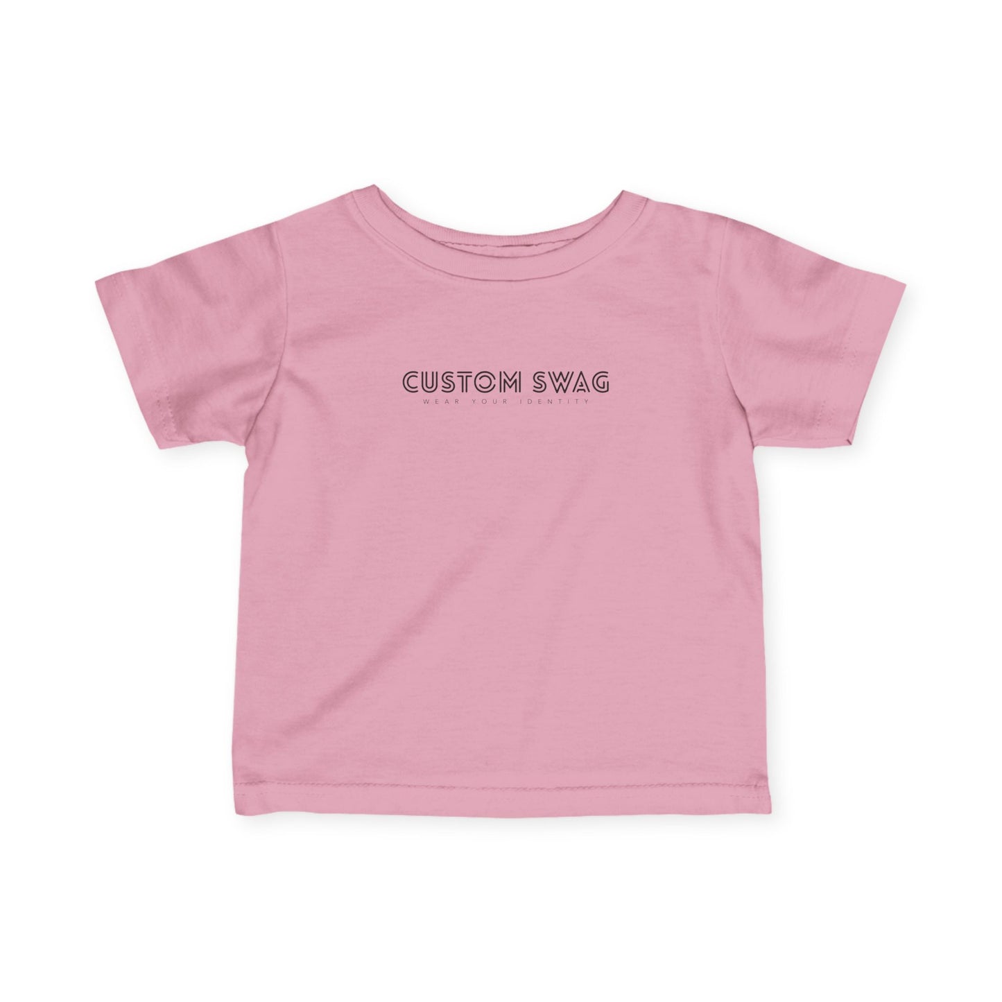 Infant Tee – "Custom Swag" Minimal Baby T‑Shirt (Soft Jersey)