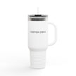 40oz Insulated Travel Mug — Customizable Double-Wall Tumbler with Straw & Handle