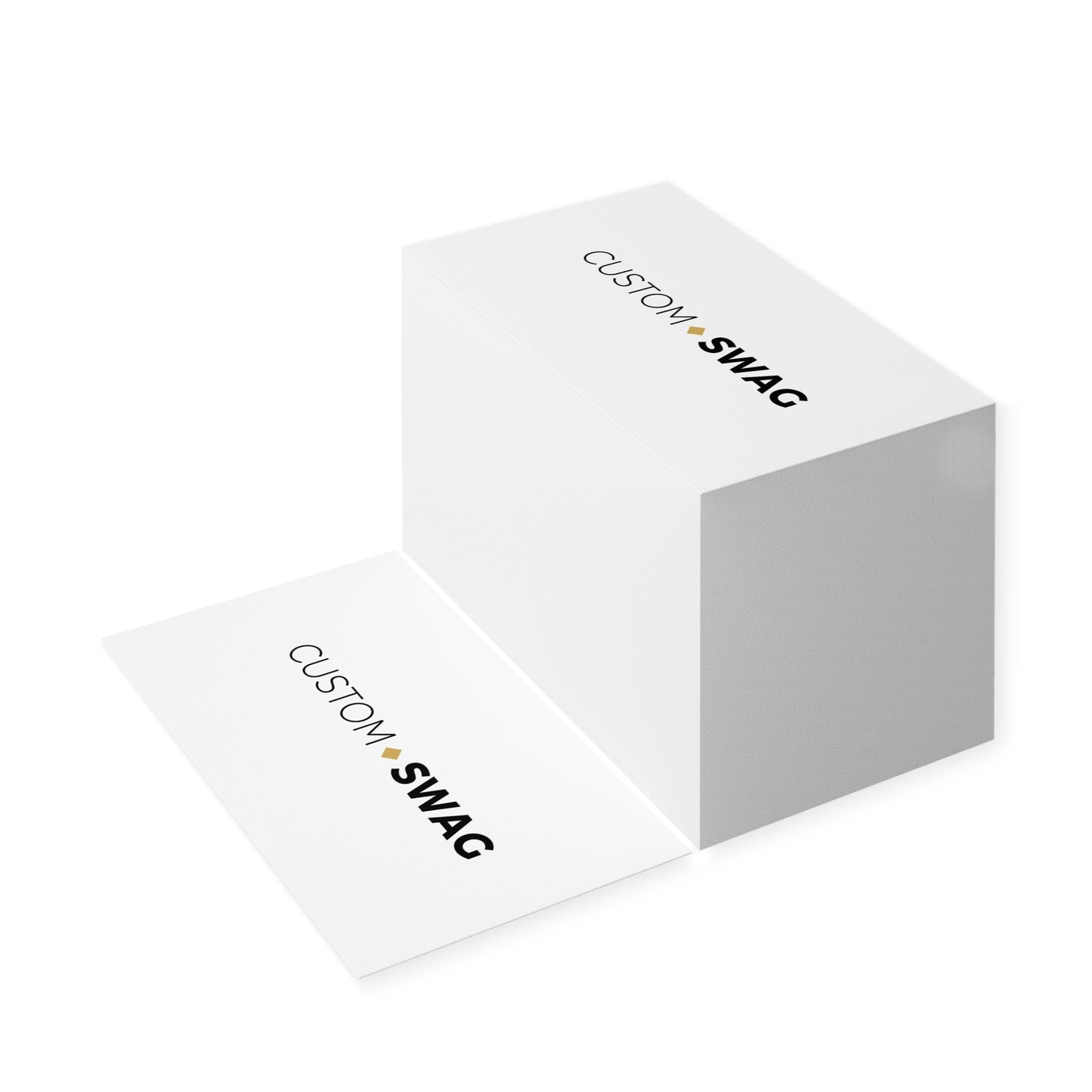 Business Cards — Minimal Black & White Vertical Custom Swag Cards
