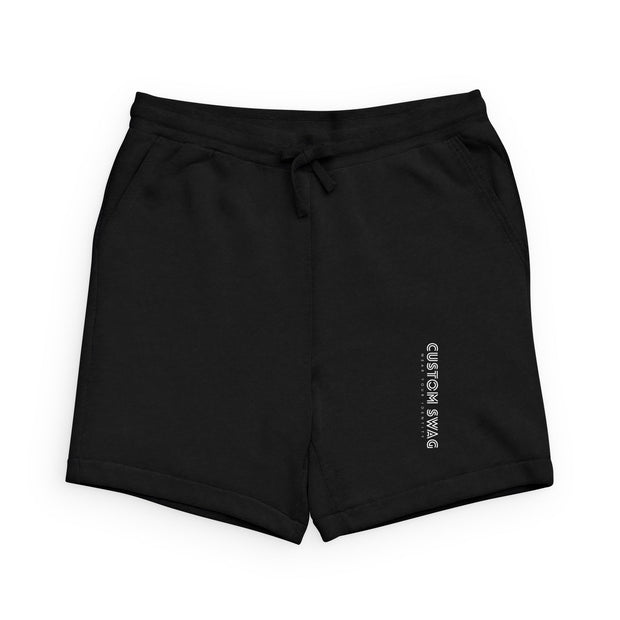 Sponge Fleece Sweatshorts — Minimal Vertical 'Custom Swag' Logo