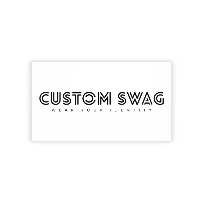 Business Cards — Minimal Black & White Vertical Custom Swag Cards