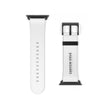 Custom White Leather Watch Band — Engraved 