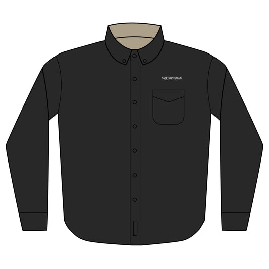 Embroidered Company Logo Long Sleeve Shirt