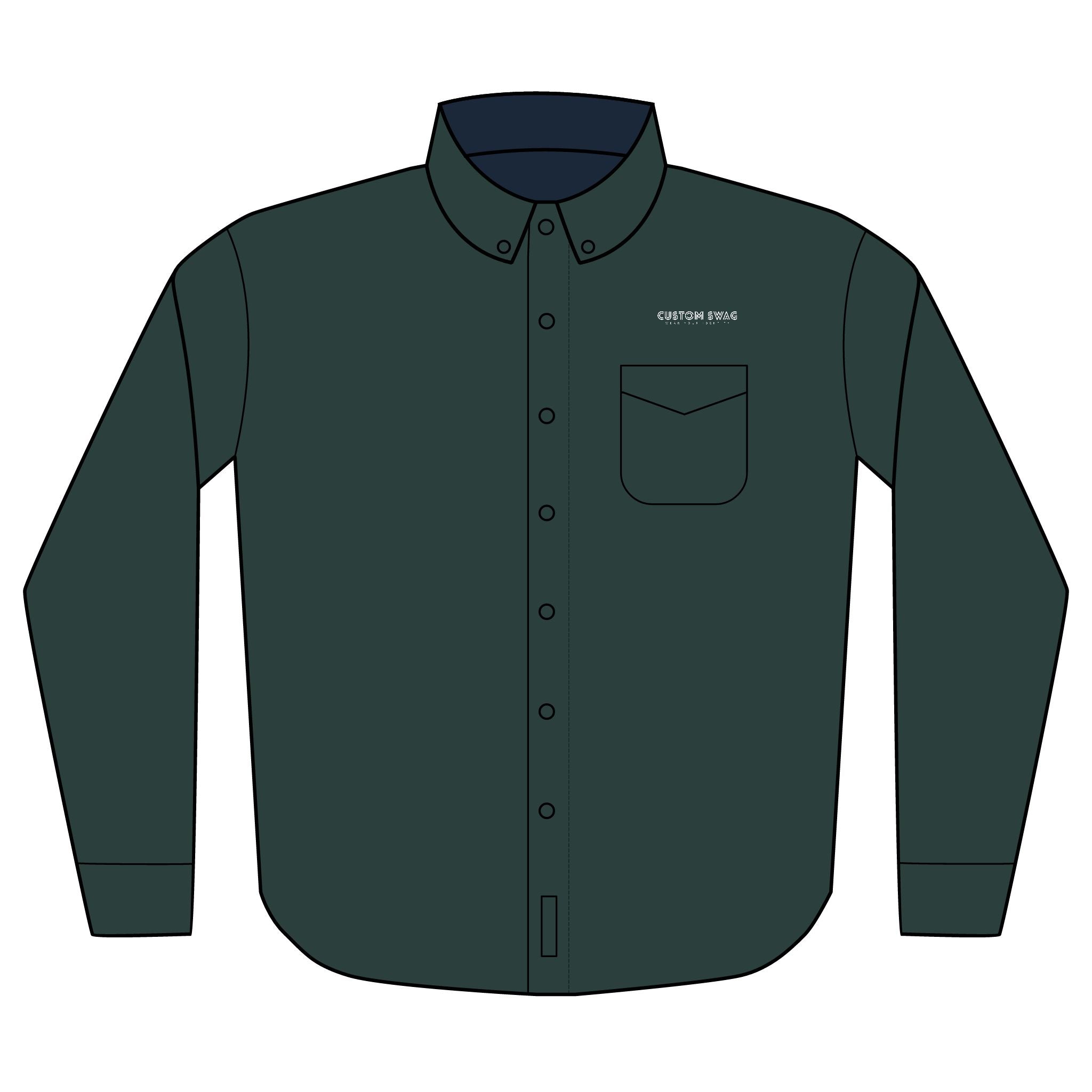 Personalized Embroidered Long Sleeve Shirt – Custom Logo & Text | custom swag™