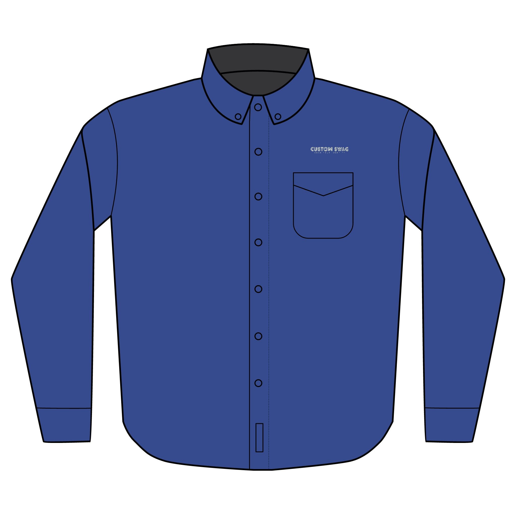 Personalized Embroidered Long Sleeve Shirt – Custom Logo & Text | custom swag™