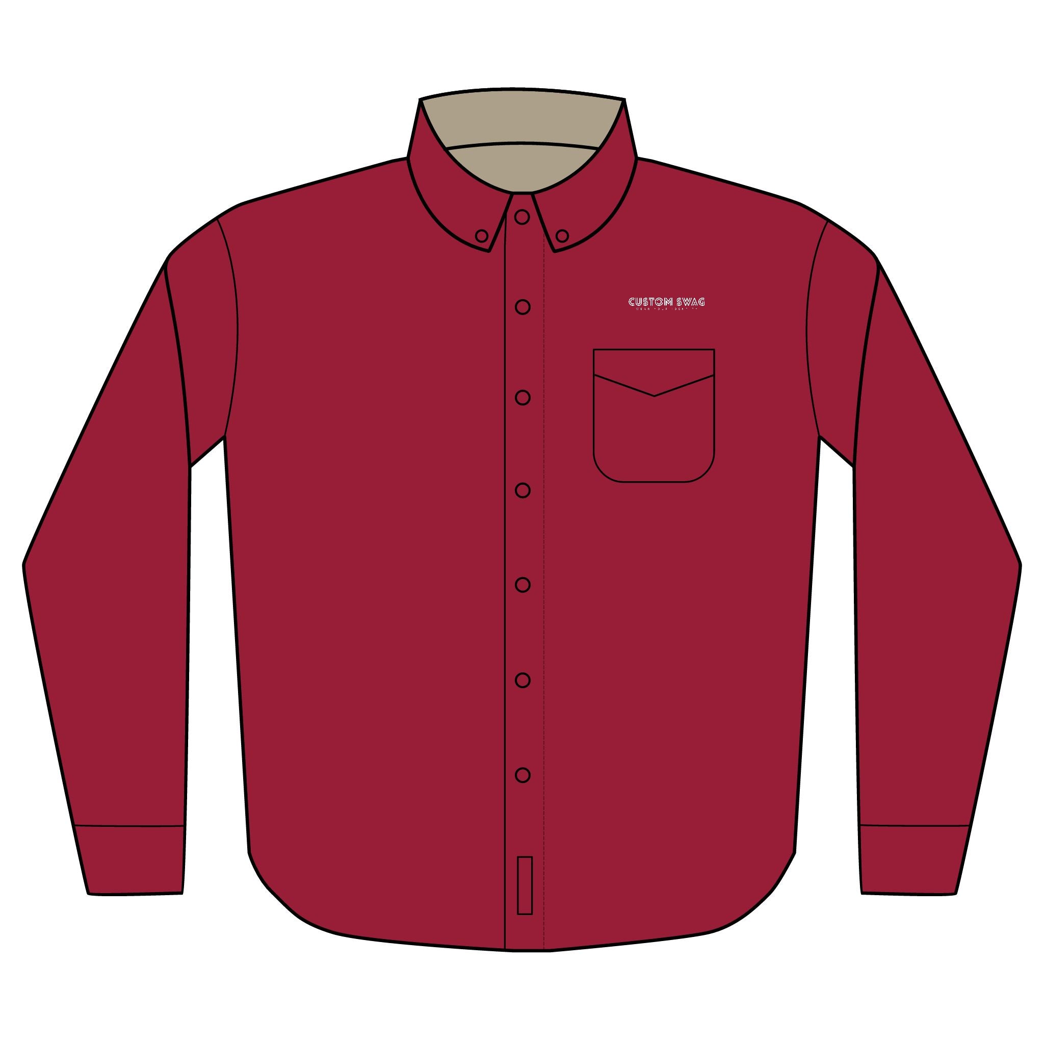 Personalized Embroidered Long Sleeve Shirt – Custom Logo & Text | custom swag™