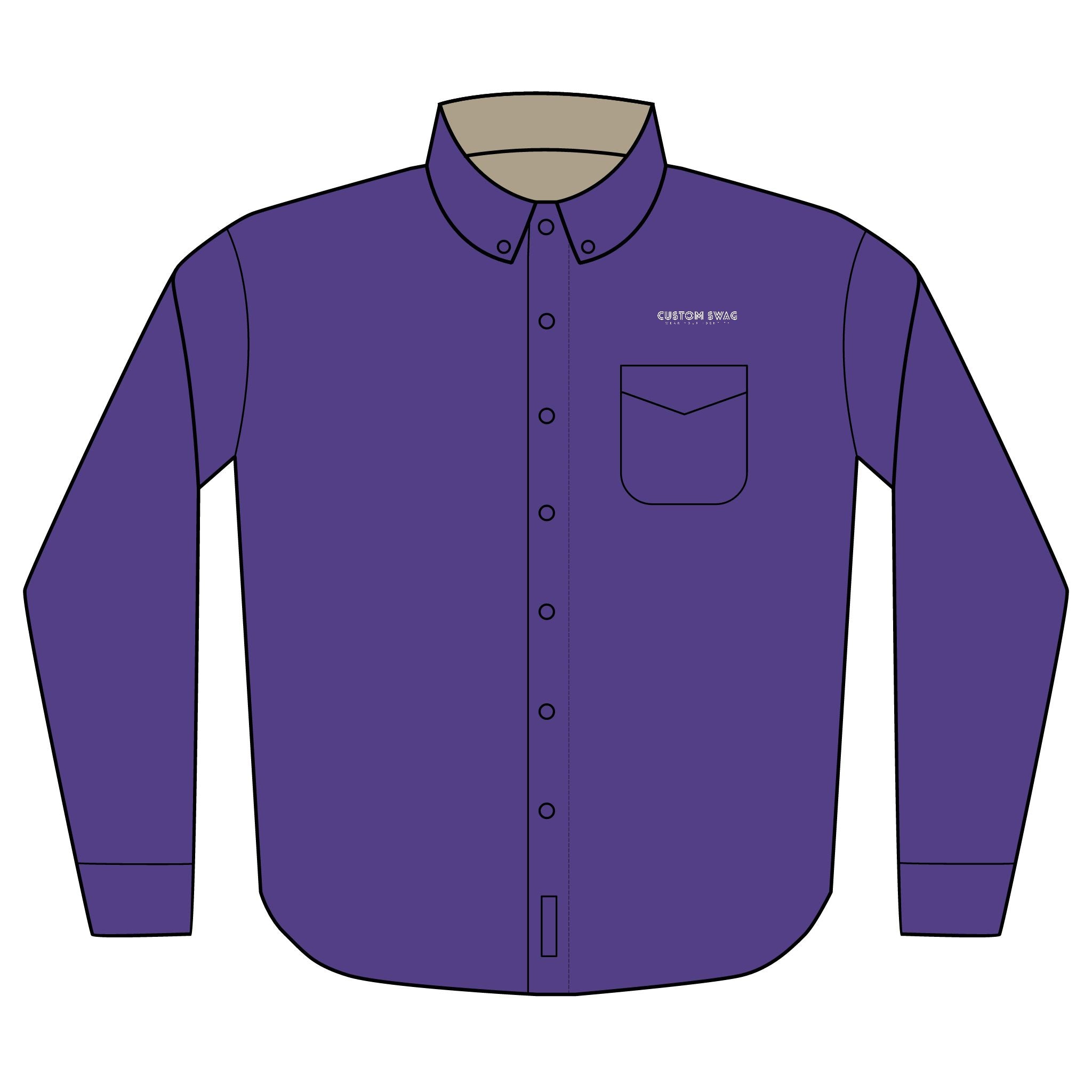 Personalized Embroidered Long Sleeve Shirt – Custom Logo & Text | custom swag™