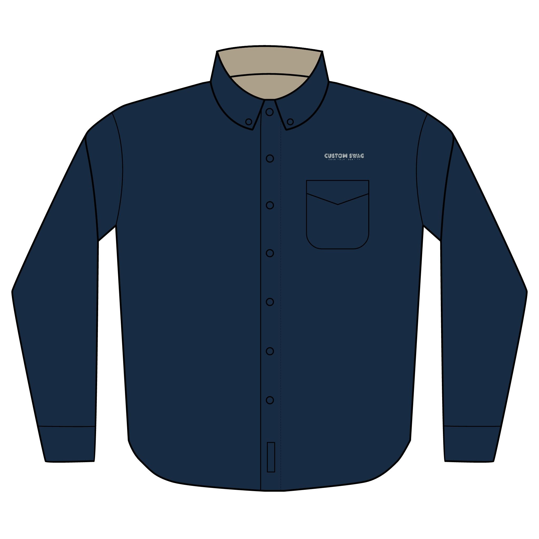 Personalized Embroidered Long Sleeve Shirt – Custom Logo & Text | custom swag™