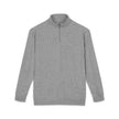 Embroidered Floral Script Fleece Pullover — Cozy Zip Mockneck Sweatshirt