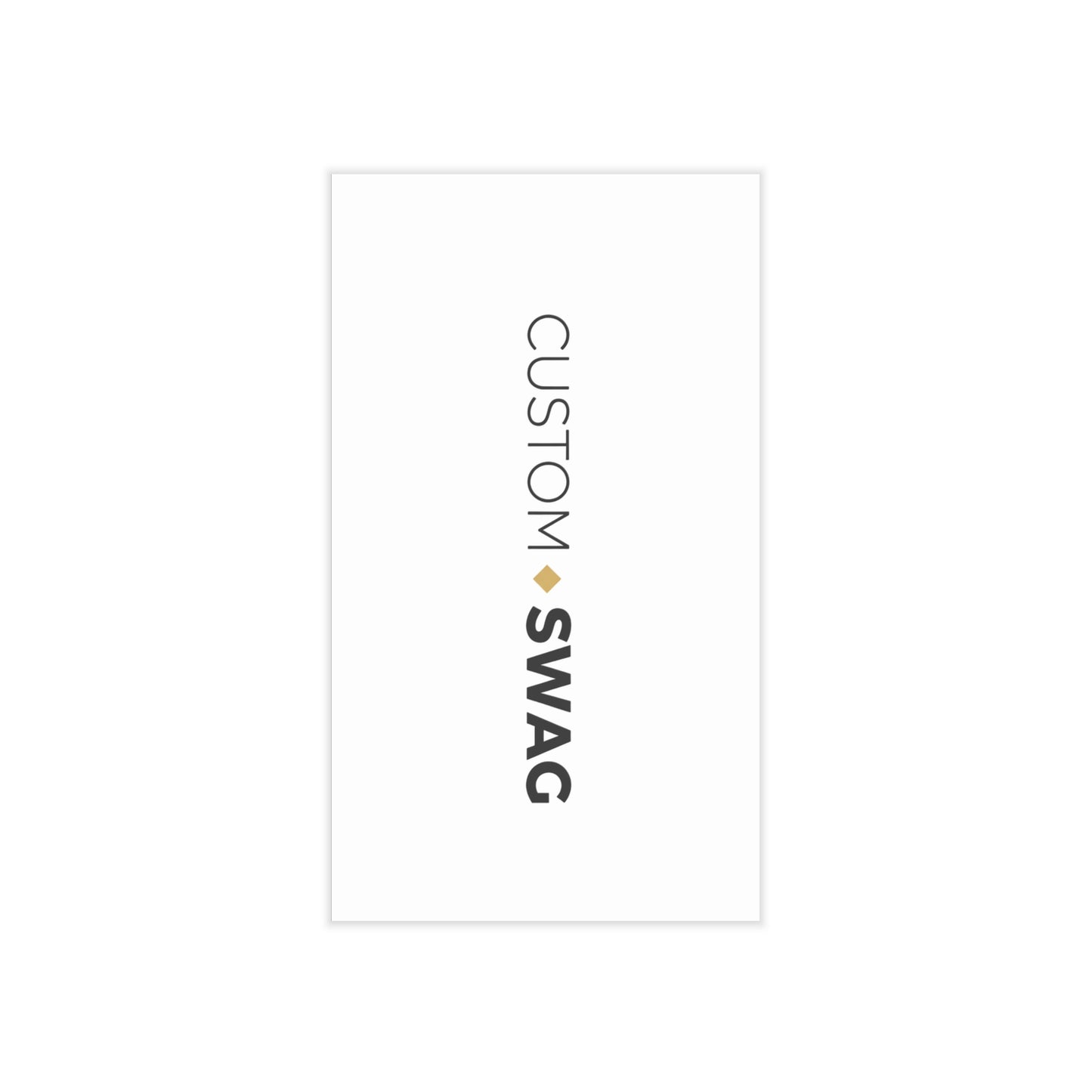 Business Cards — Minimal Black & White Vertical Custom Swag Cards