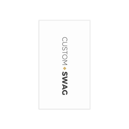 Business Cards — Minimal Black & White Vertical Custom Swag Cards