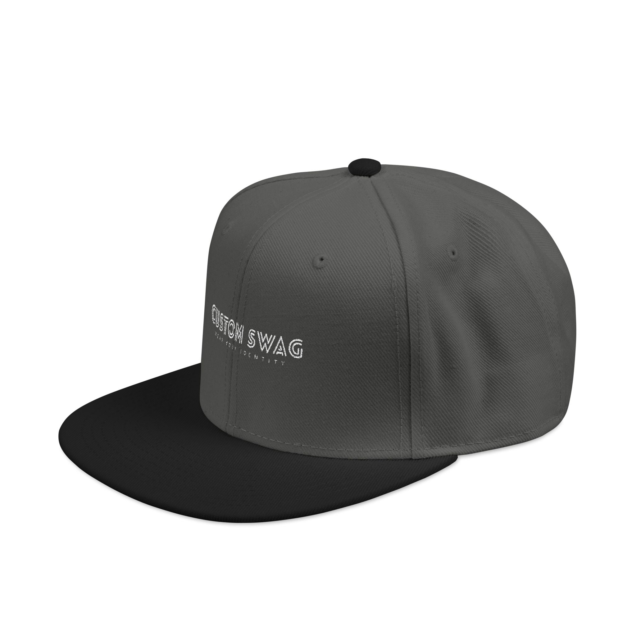 Embroidered 'Fresh Swag' Snapback Hat — Two-Tone Flat Brim Cap