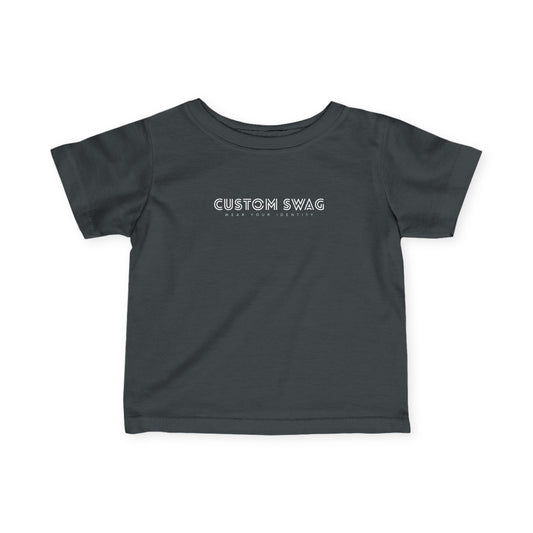 Infant Tee – "Custom Swag" Minimal Baby T‑Shirt (Soft Jersey)
