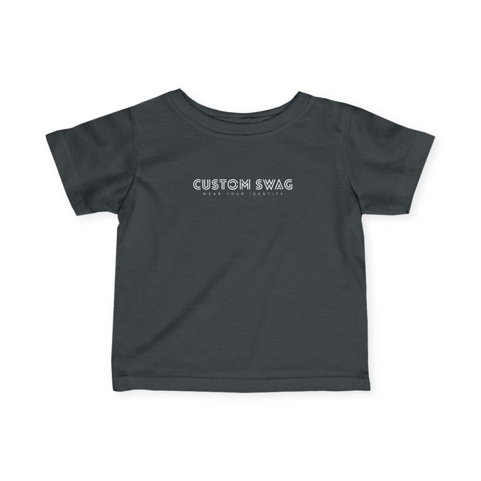 Infant Tee – "Custom Swag" Minimal Baby T‑Shirt (Soft Jersey)