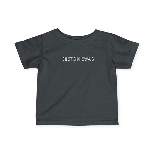 Infant Tee – "Custom Swag" Minimal Baby T‑Shirt (Soft Jersey)