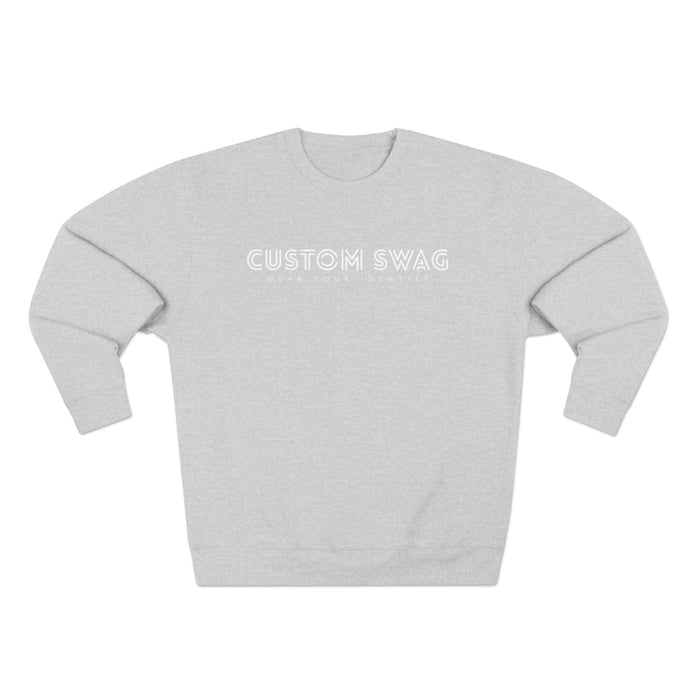 Custom Swag Crewneck Sweatshirt — Minimal Text Graphic Pullover