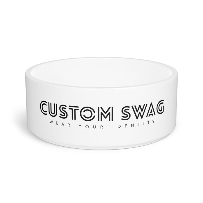 Personalized Pet Bowl — Custom Swag "Wear Your Identity" Ceramic Dog & Cat Bowl