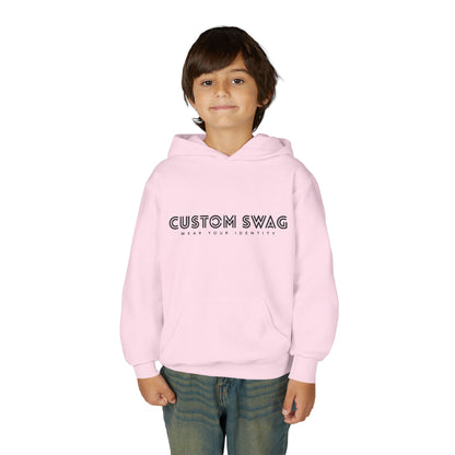 Youth Hoodie – "Custom Swag" Minimalist Crewneck-Style Pullover