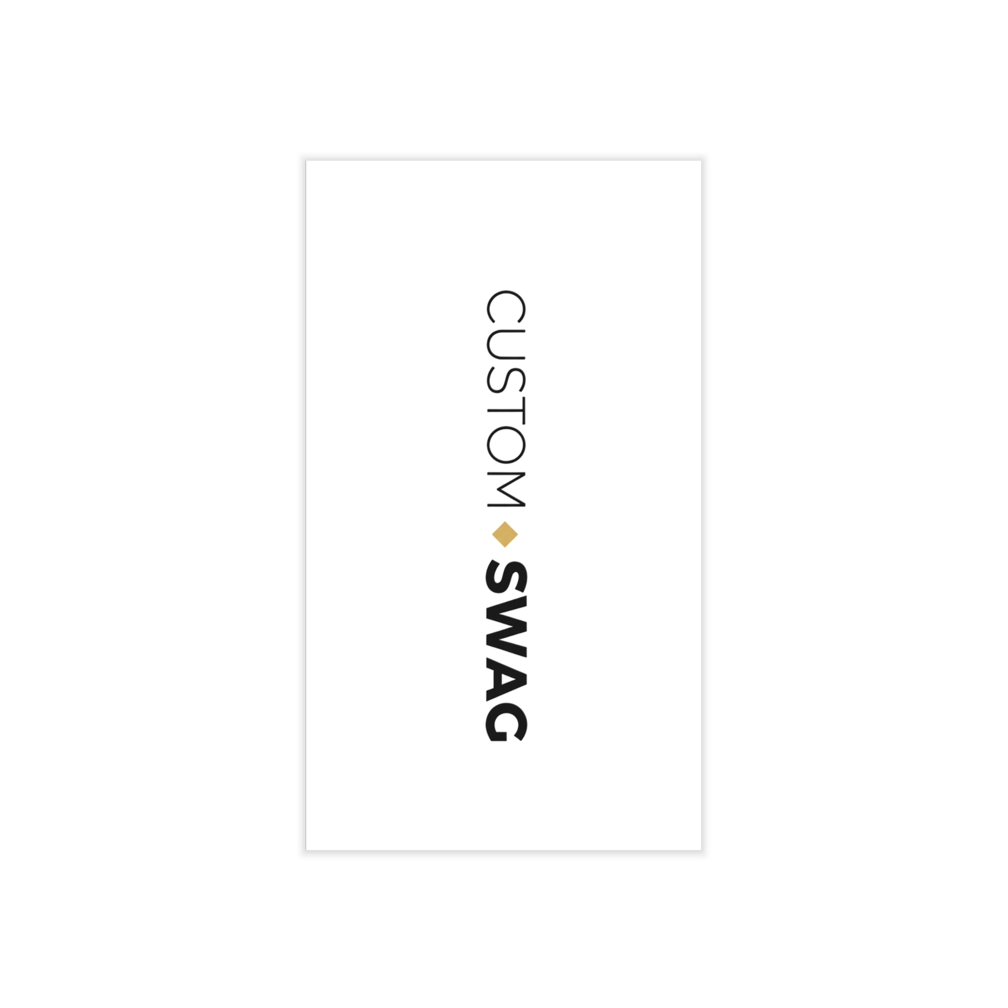 Business Cards — Minimal Black & White Vertical Custom Swag Cards