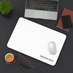 Minimalist White Desk Mat with Custom Swag Logo