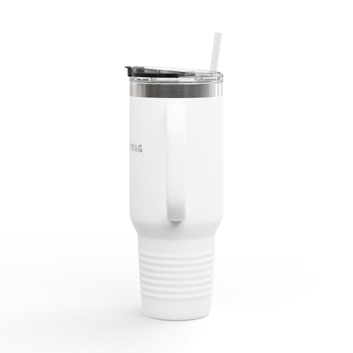 40oz Insulated Travel Mug — Custom Swag Stainless Steel Tumbler with Lid & Straw