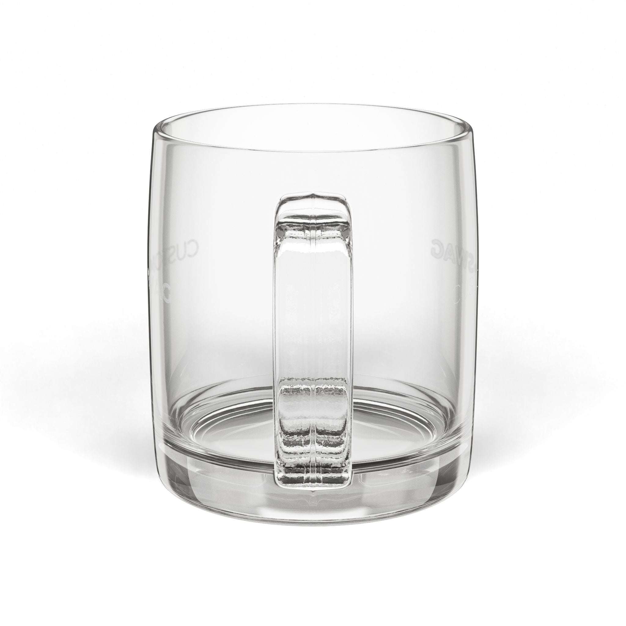 Engraved Glass Coffee Mug — 12.25oz Personalized Clear Tea & Espresso Cup