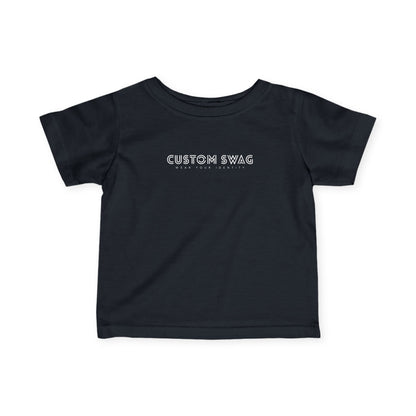 Infant Tee – "Custom Swag" Minimal Baby T‑Shirt (Soft Jersey)