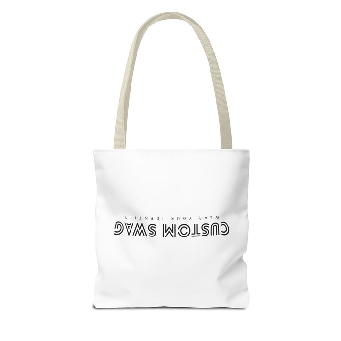 Custom Swag Tote Bag – Minimalist 'Custom Swag: Wear Your Identity' Canvas Tote
