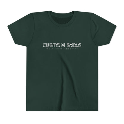 Youth Tee "Custom Swag" Minimalist Logo Kids T‑Shirt