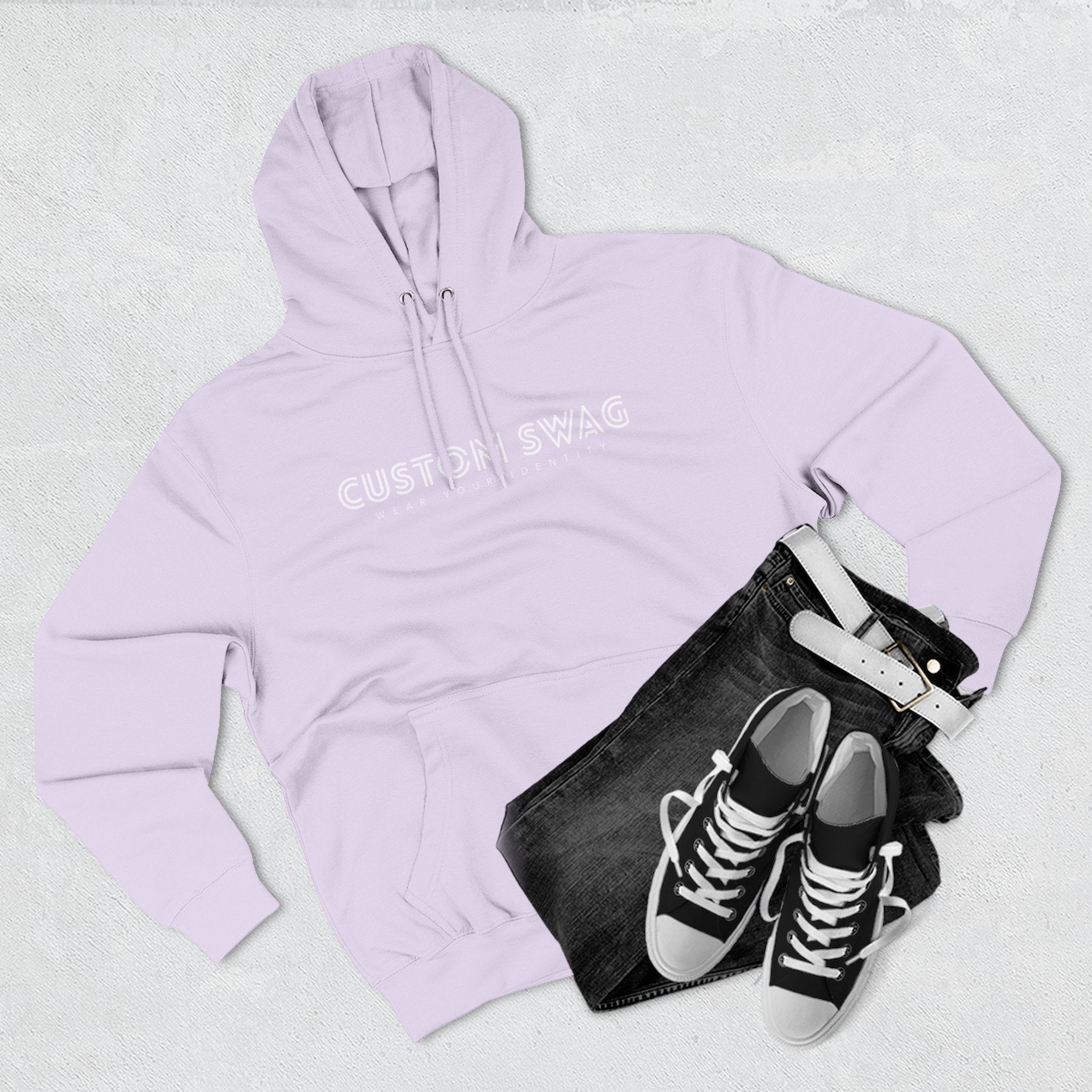 Three-Panel Fleece Hoodie — Cozy Layered Pullover