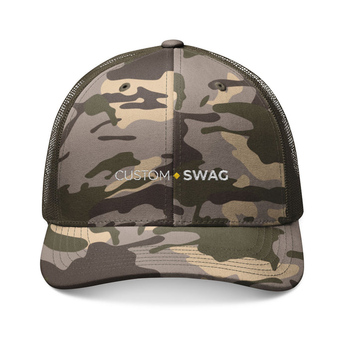 Camo Trucker Hat — Embroidered 