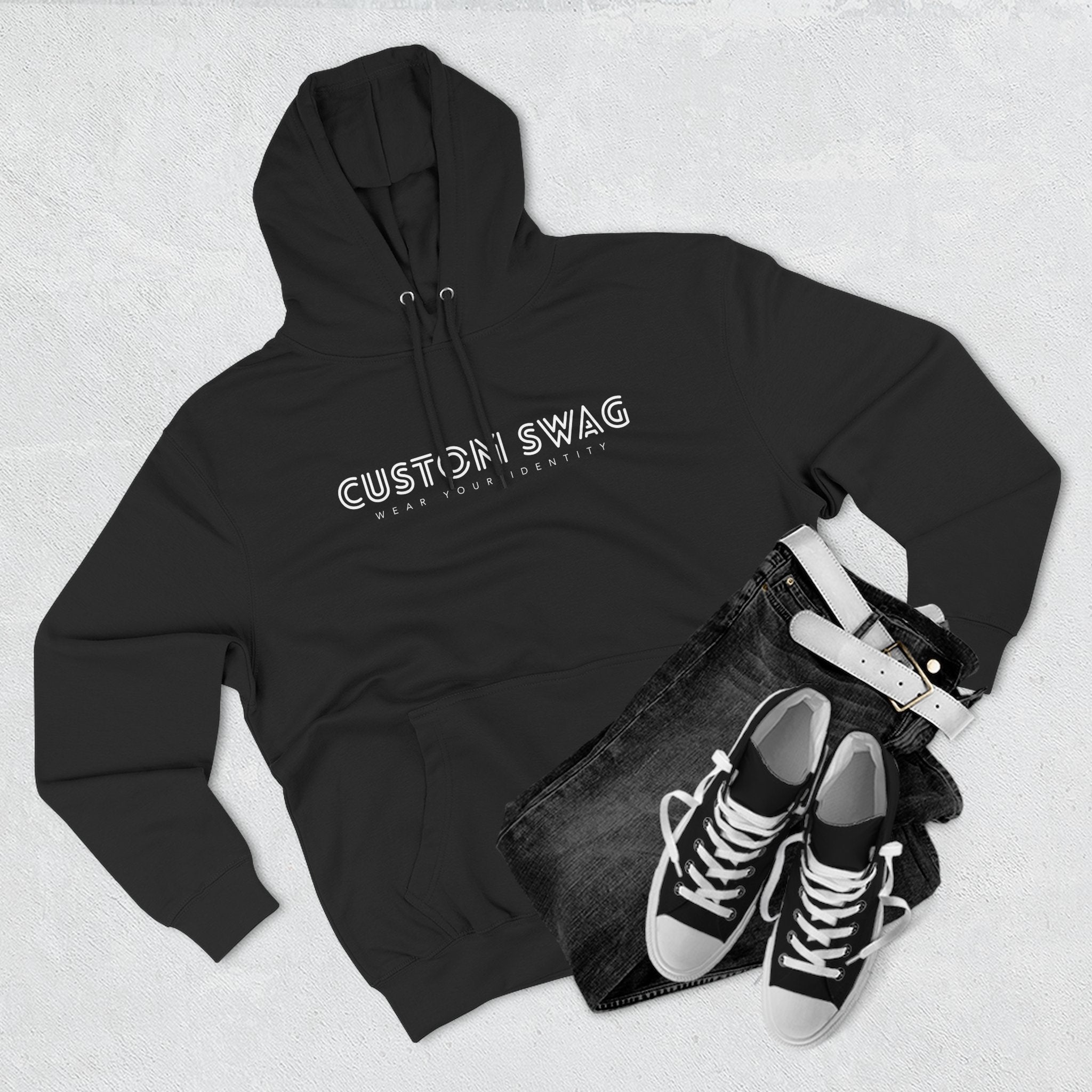 Three-Panel Fleece Hoodie — Cozy Layered Pullover