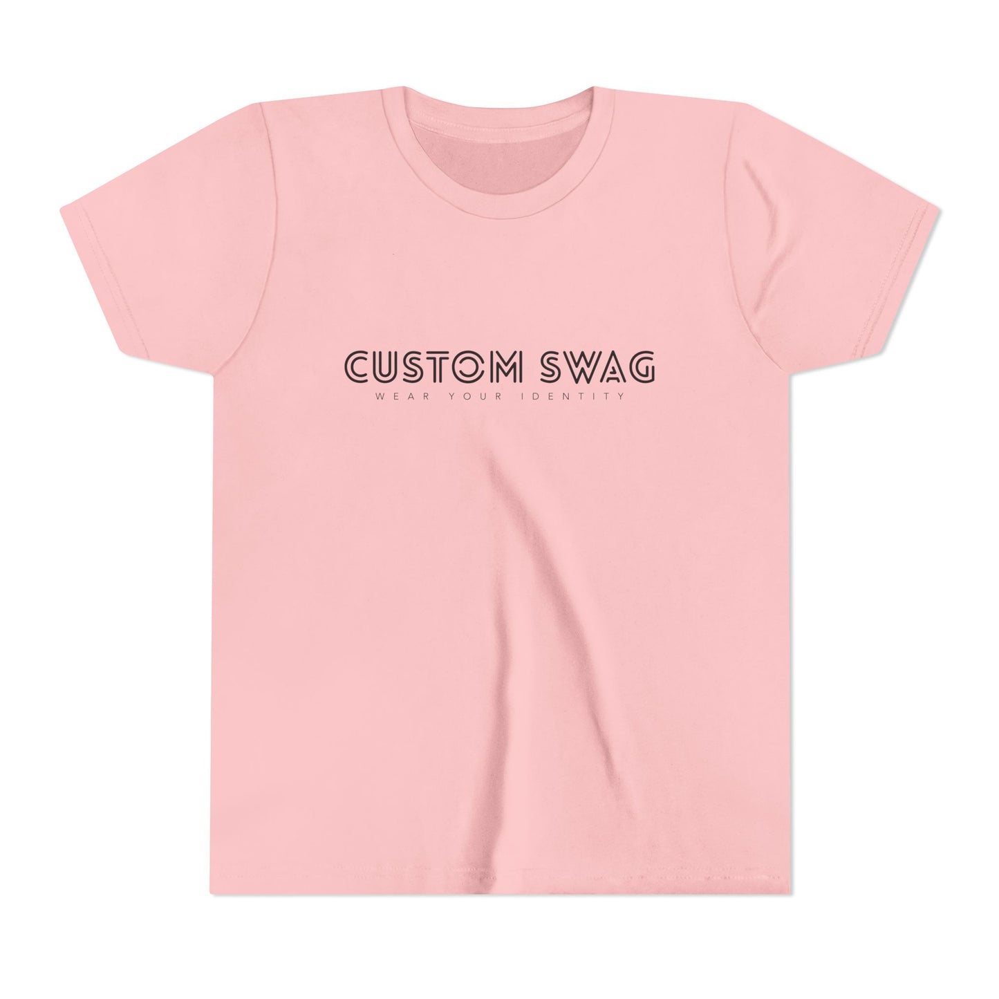 Youth Tee "Custom Swag" Minimalist Logo Kids T‑Shirt
