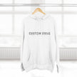 Minimal 'Custom Swag' Fleece Hoodie — Comfortable White Pullover