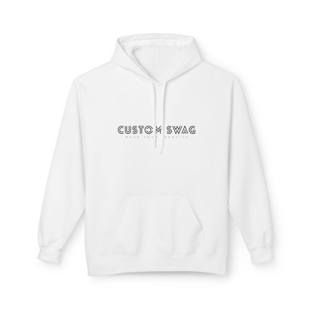 Custom Swag Hoodie — Minimalist White Fleece Pullover
