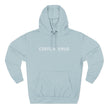 Three-Panel Fleece Hoodie — Cozy Layered Pullover