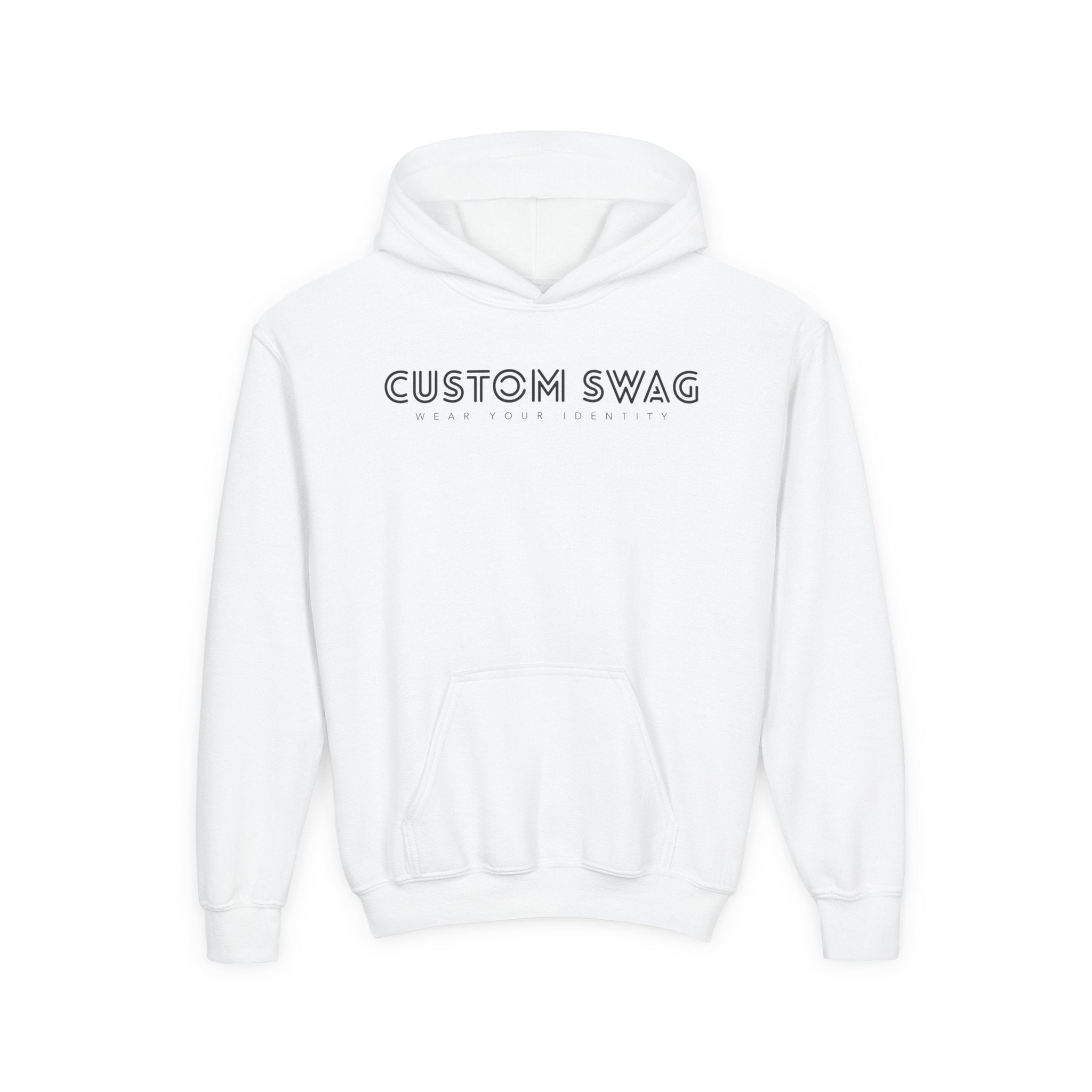 Youth Hoodie – Custom Swag Minimal Logo Pullover
