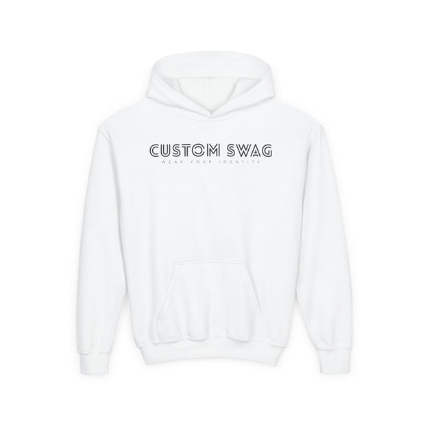 Youth Hoodie – Custom Swag Minimal Logo Pullover