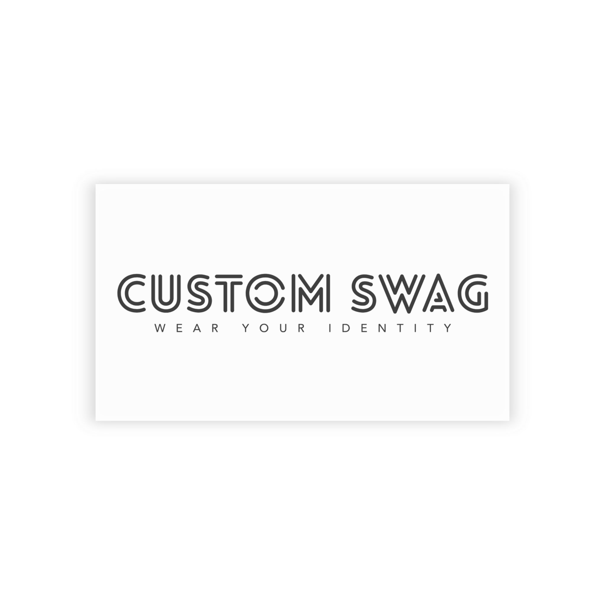 Business Cards — Minimal Black & White Vertical Custom Swag Cards