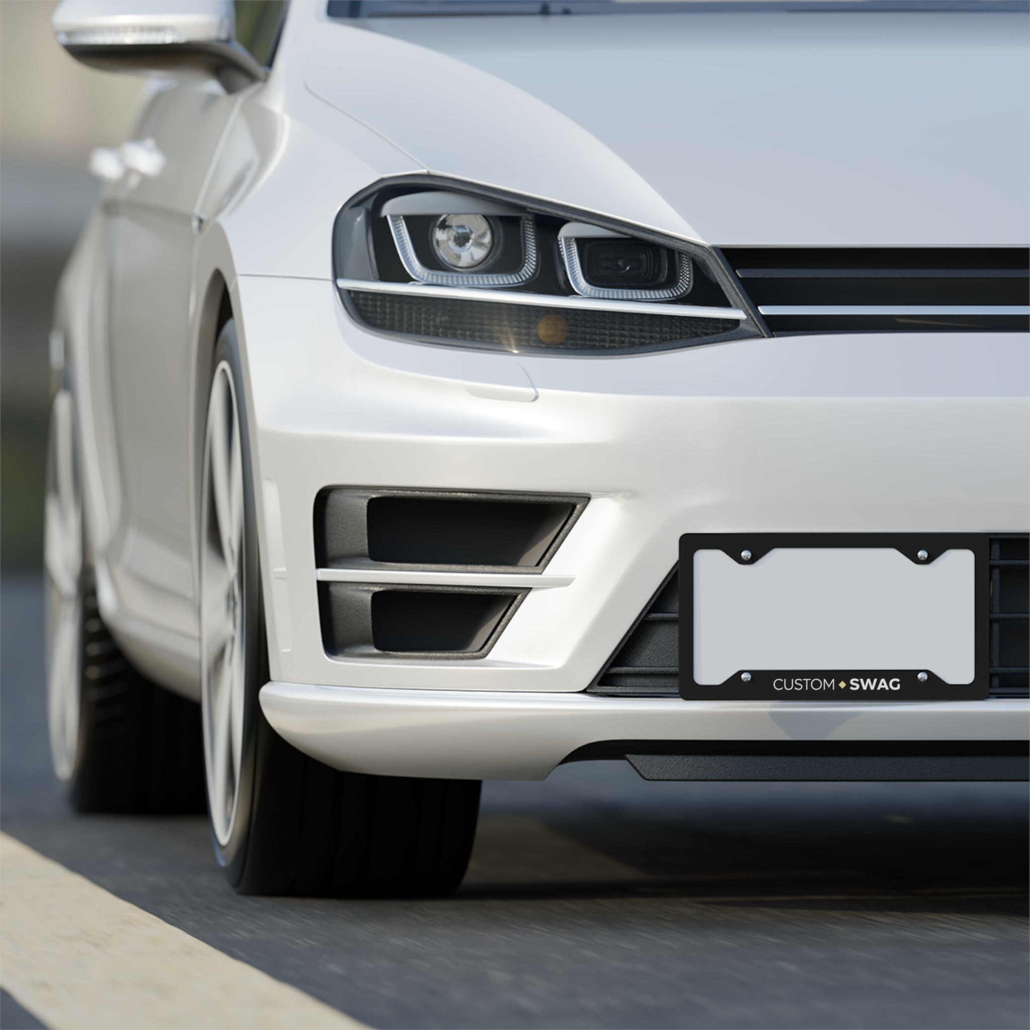 Metal License Plate Frame — Custom Engraved Car Tag Border