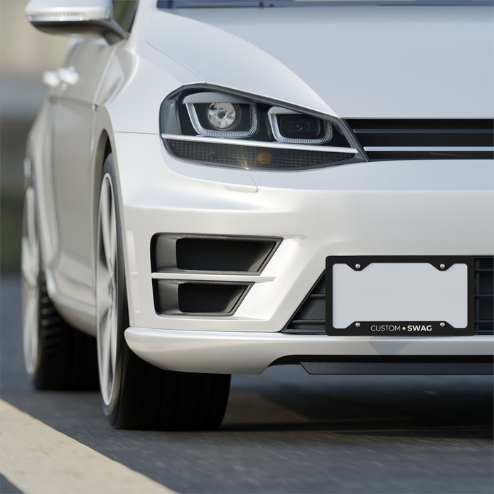 Metal License Plate Frame — Custom Engraved Car Tag Border
