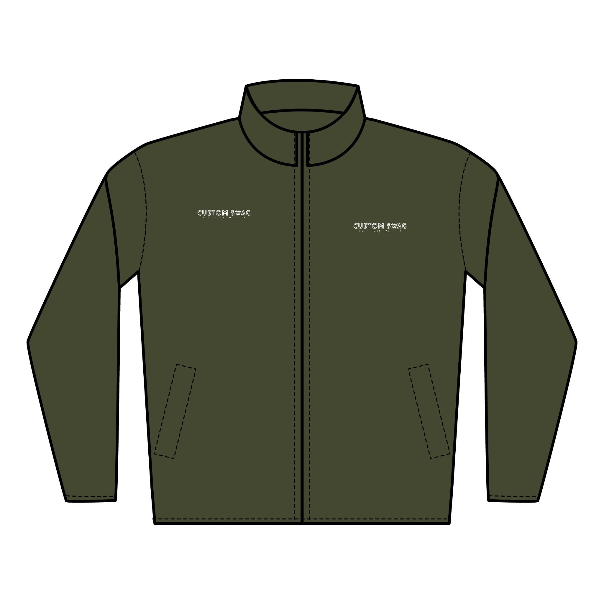 Quilted Full-Zip Jacket — Embroidered Chest Logo, Lightweight Outdoor Layer